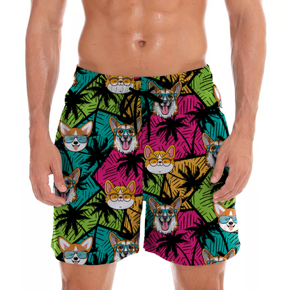 Walisischer Corgi - Aloha Hawaii-Shorts V1