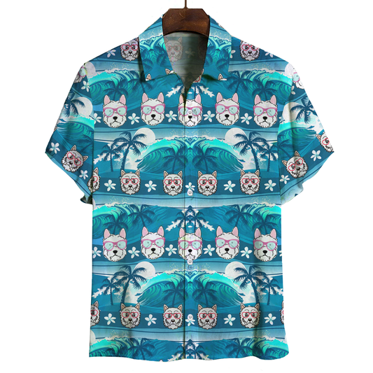 Aloha Hawaiian West Highland White Terrier Shirt V3