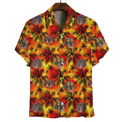 Chemise hawaïenne de teckel à poils durs Aloha V2