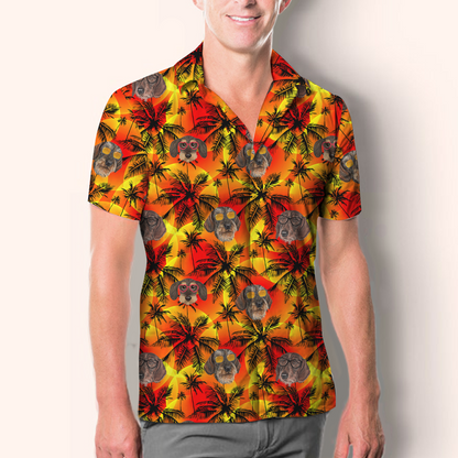 Aloha Hawaiian Wire Haired Dachshund Shirt V2