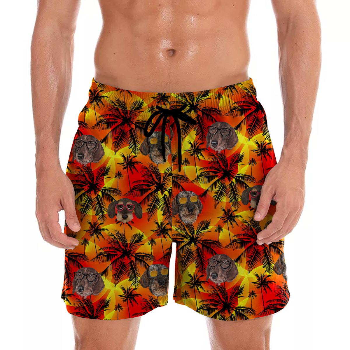 Rauhaardackel - Aloha Hawaiian Shorts V1