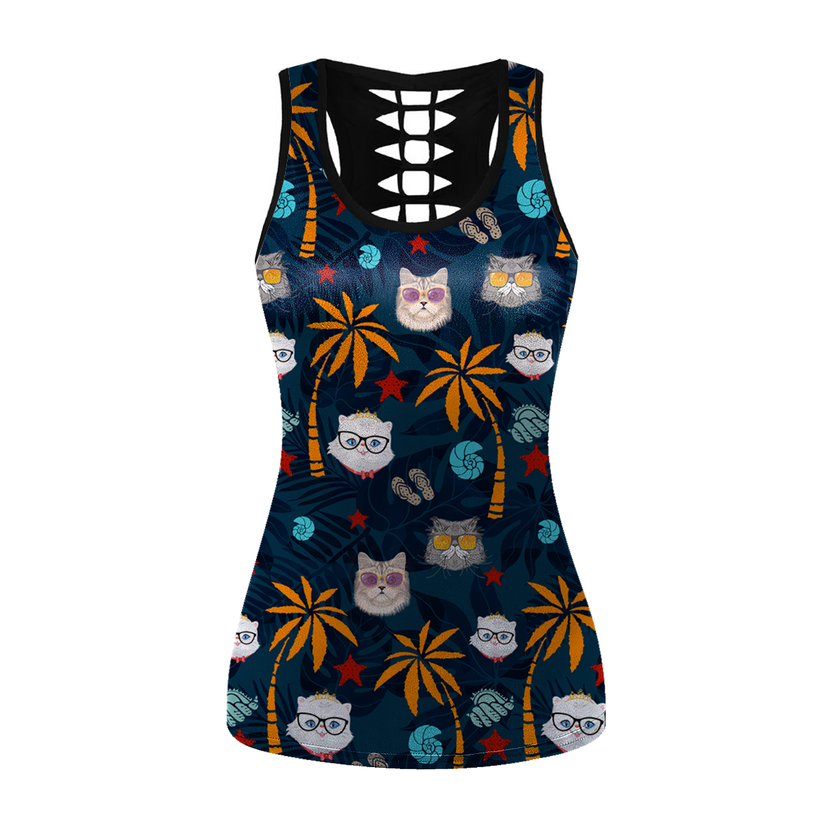 Aloha Hawaiian Persian Cat Tank Top V3