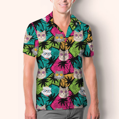 Aloha Hawaiian Persian Cat Shirt V1