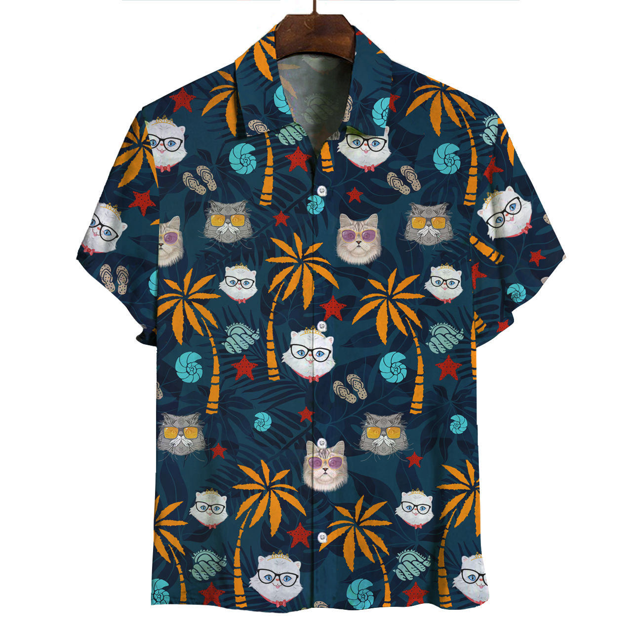 Chemise chat persan hawaïen Aloha V3