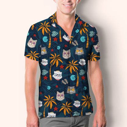 Chemise chat persan hawaïen Aloha V3