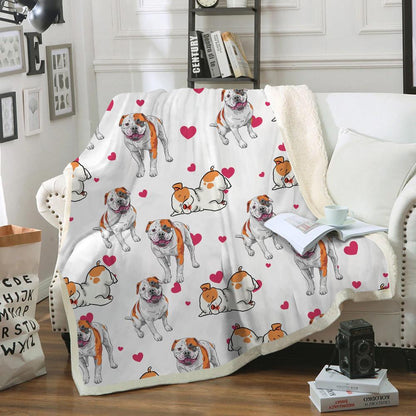 Cute American Bulldog - Blanket V1