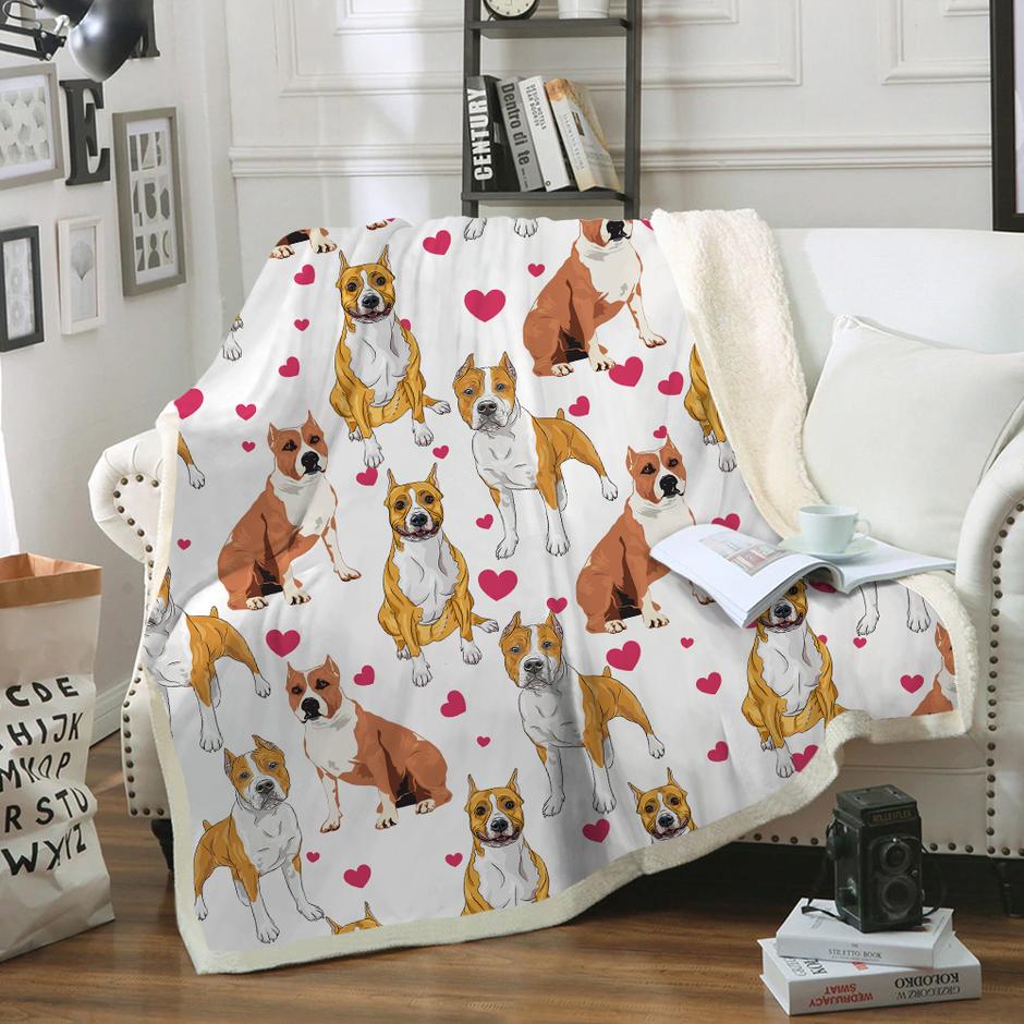 Cute American Pit Bull Terrier - Blanket V1