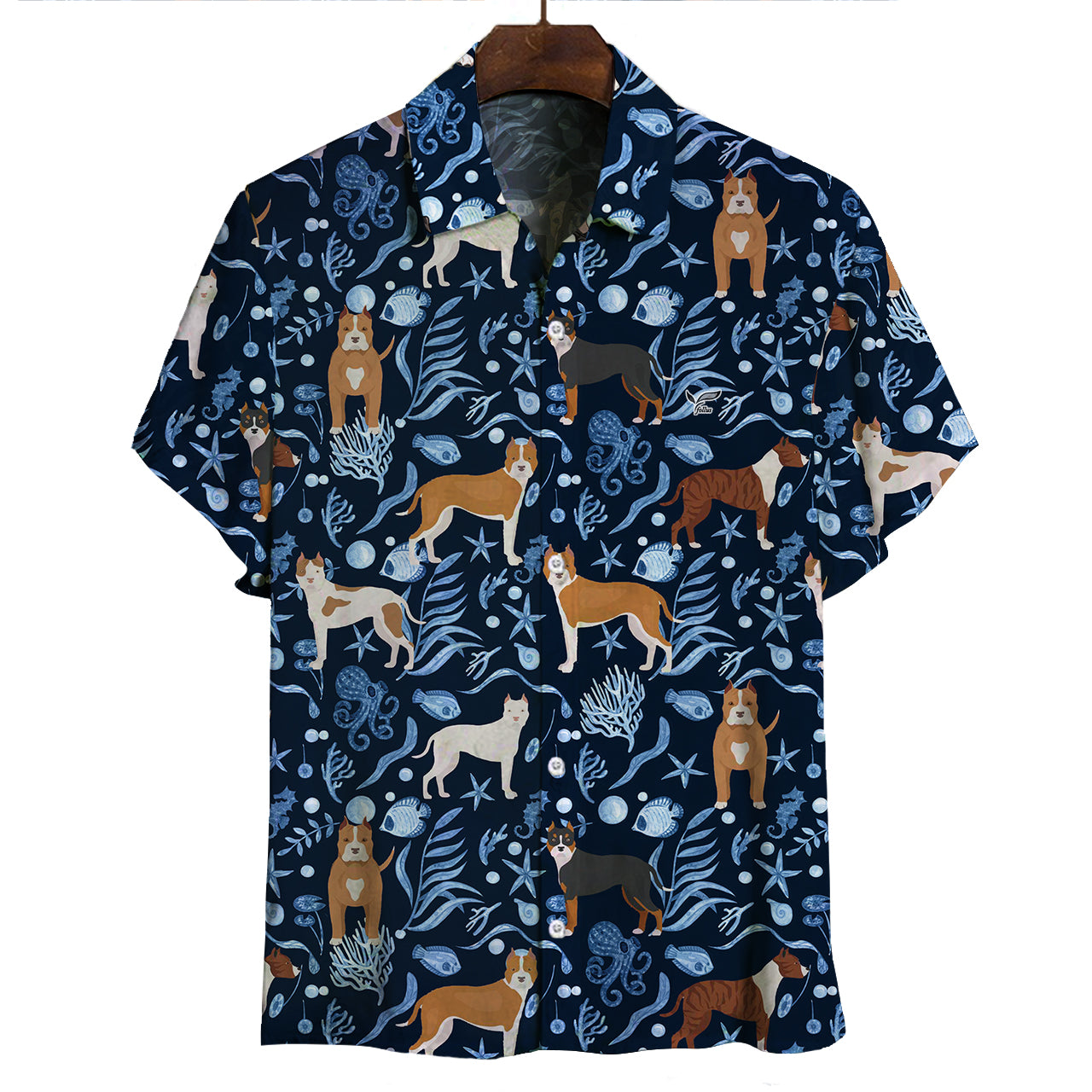 Amerikanischer Staffordshire Terrier - Hawaiihemd V3