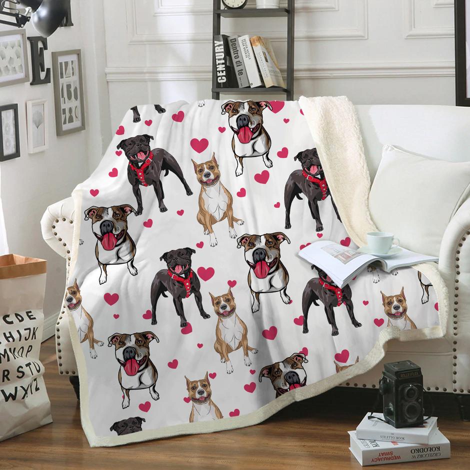 Cute American Staffordshire Terrier - Blanket V1