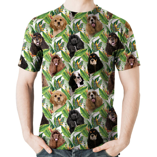 American Cocker Spaniel - Hawaiian T-Shirt V3