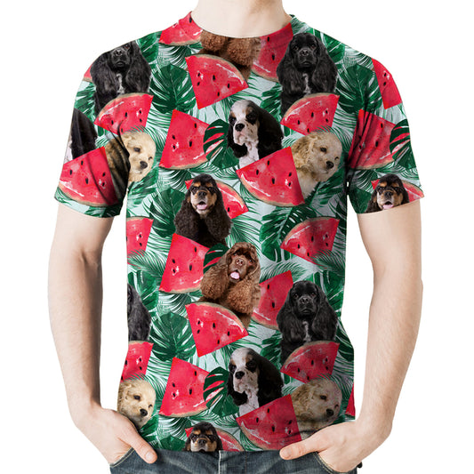 American Cocker Spaniel - Hawaiian T-Shirt V4