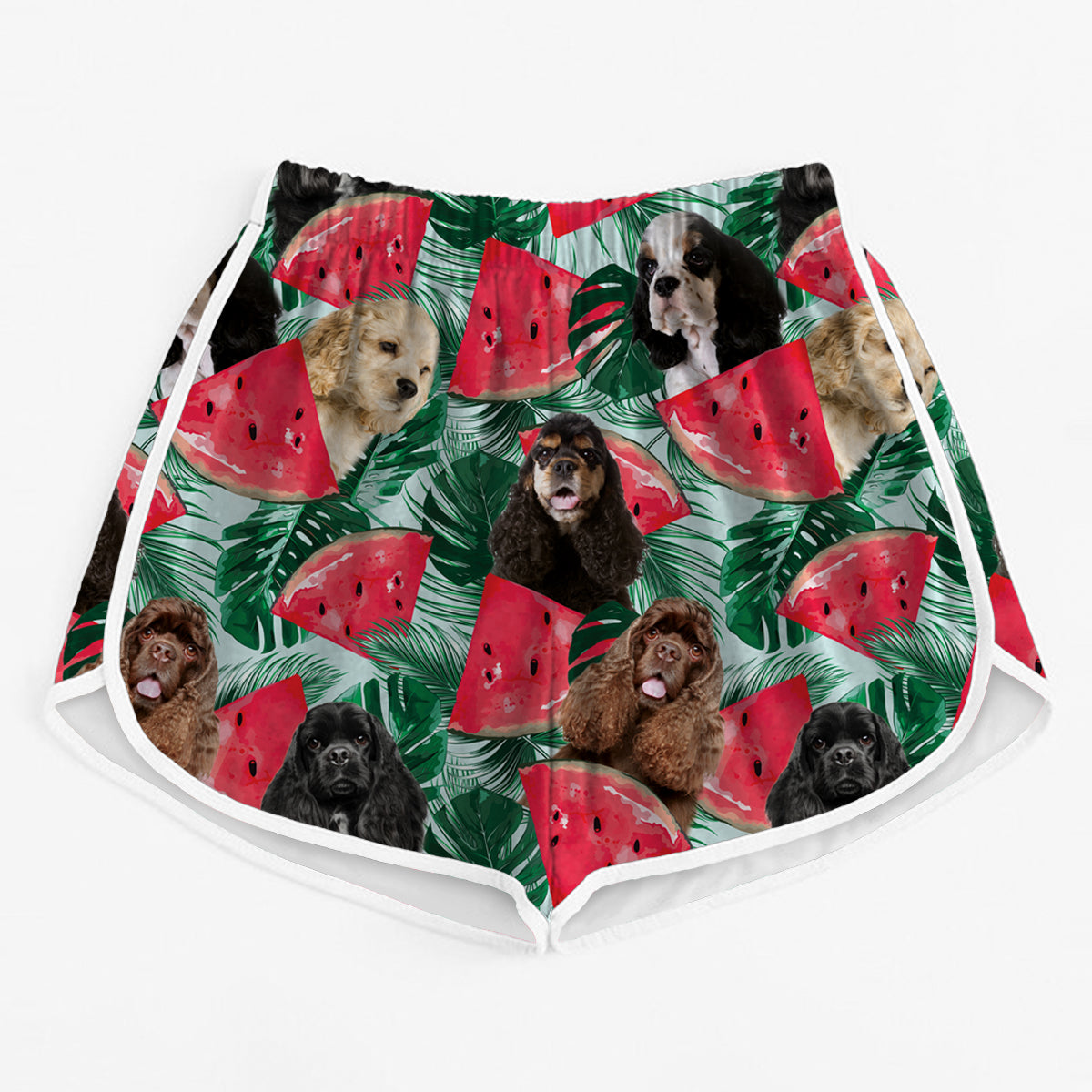 American Cocker Spaniel - Bunte Damen-Laufshorts V3