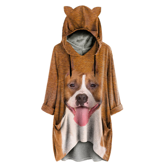 American Staffordshire Terrier Mom - Hoodie With Ears V1