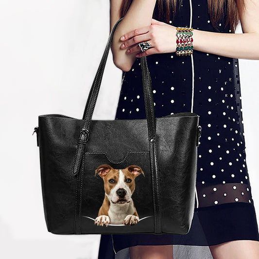 Einzigartige Handtasche mit amerikanischem Staffordshire-Terrier V1