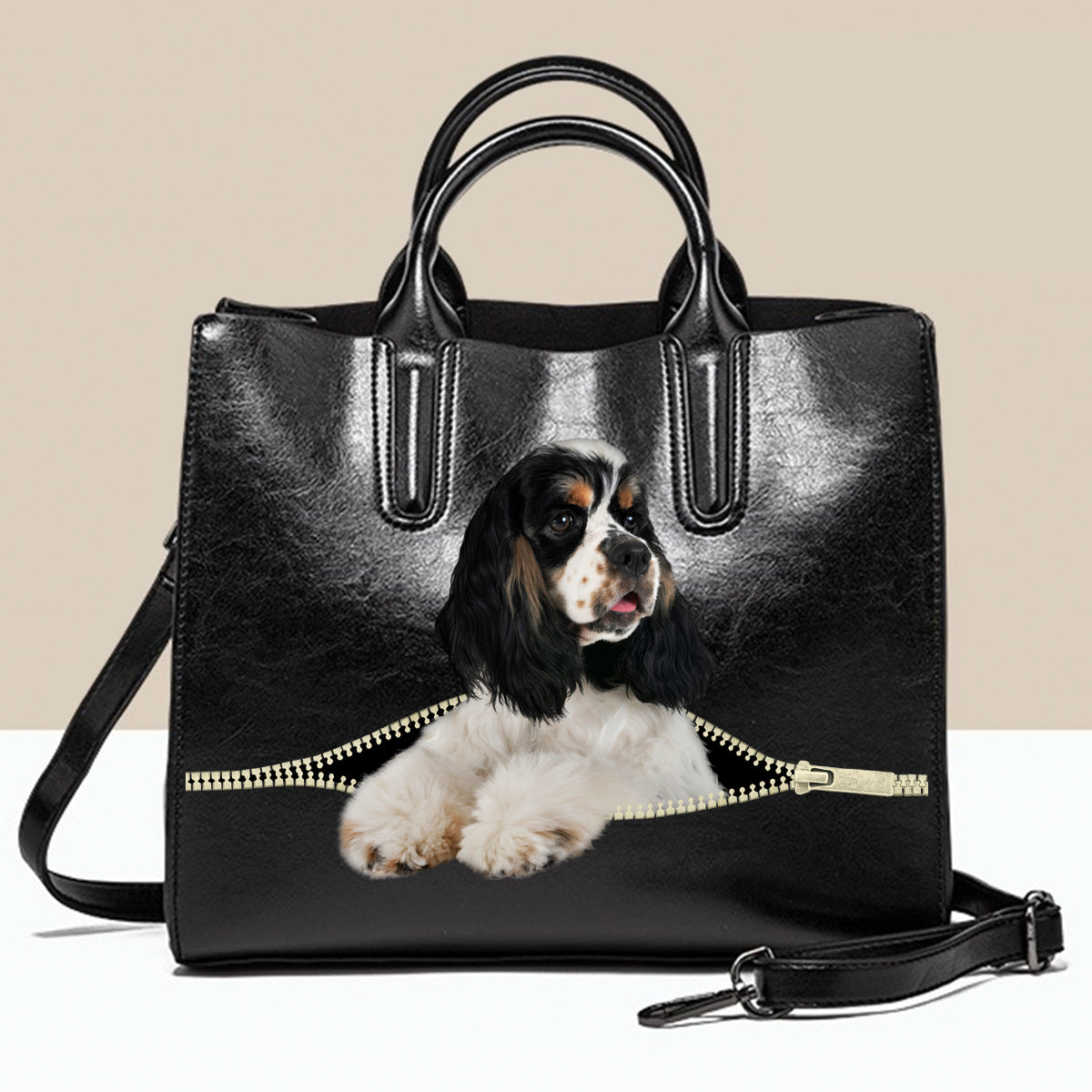American Cocker Spaniel Luxury Handbag V4