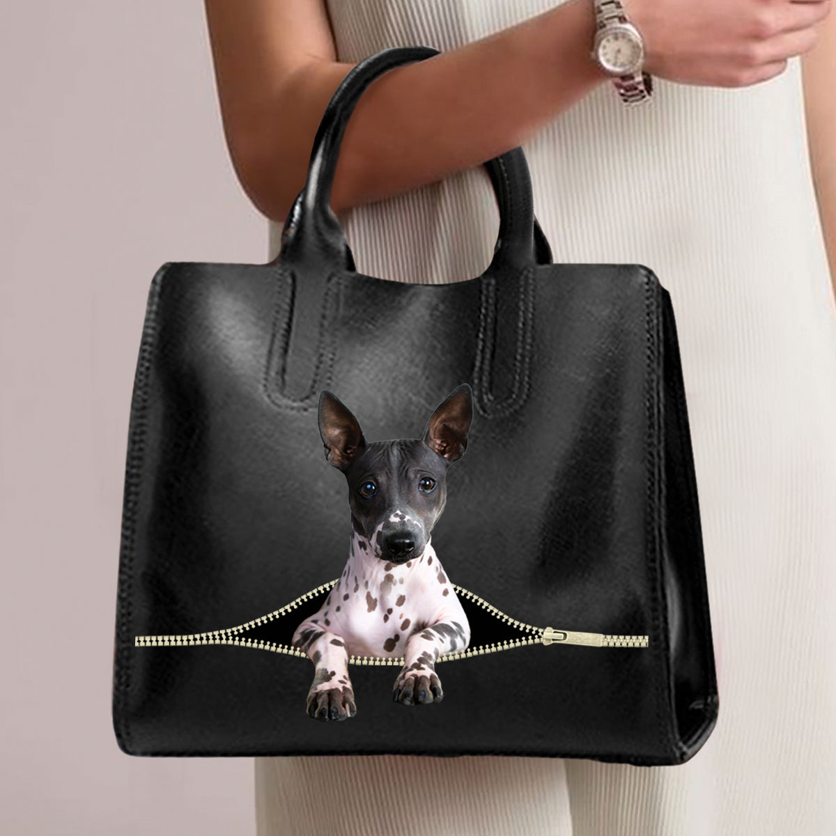 American Hairless Terrier Luxushandtasche V1