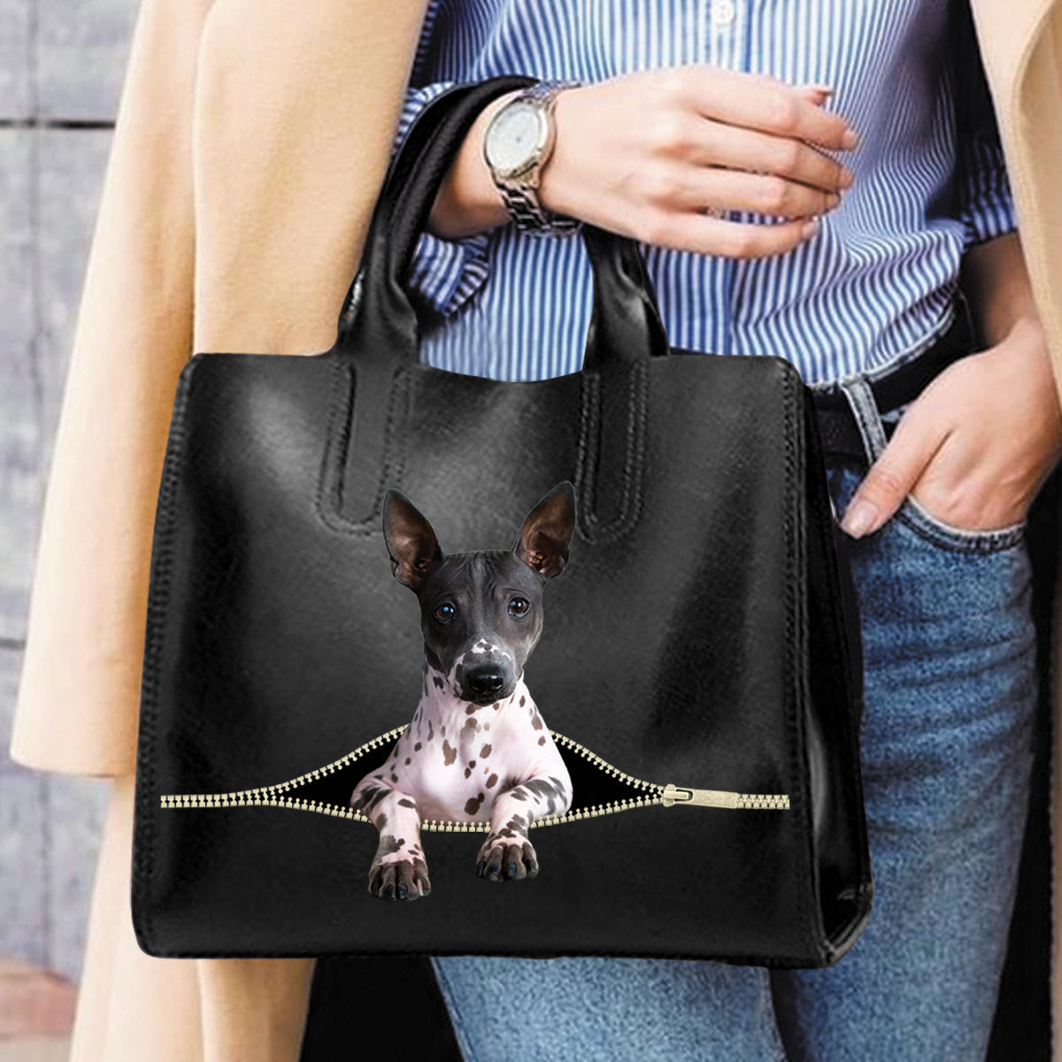 American Hairless Terrier Luxushandtasche V1