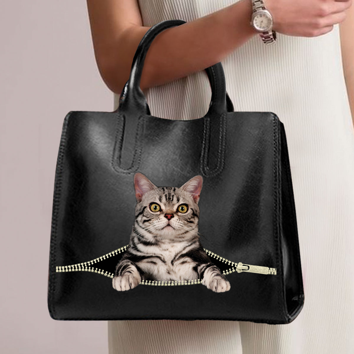 American Shorthair Cat Luxury Handbag V1