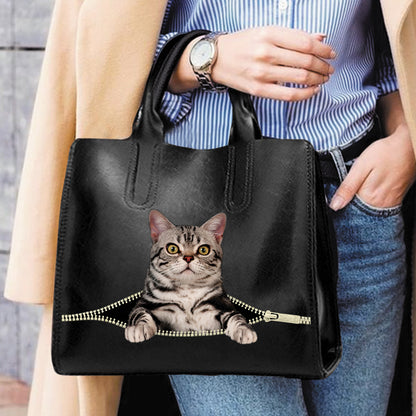 American Shorthair Cat Luxury Handbag V1