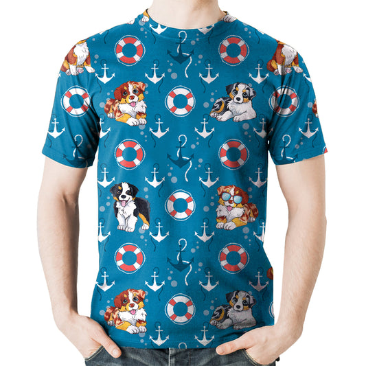 Australian Shepherd - Hawaiian T-Shirt V1