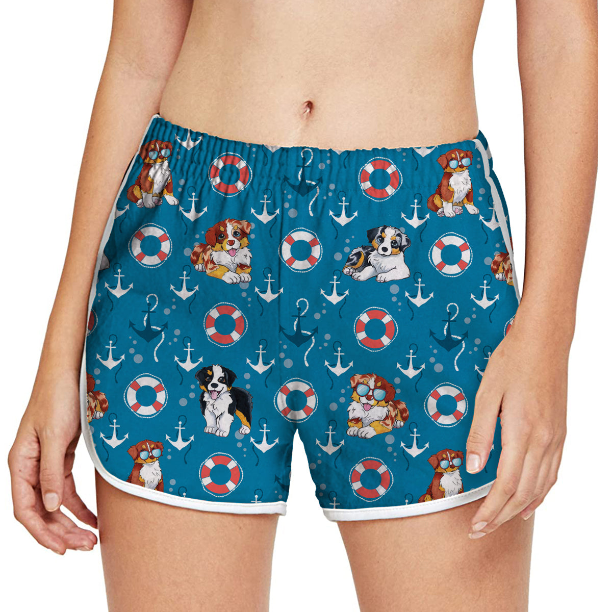 Australian Shepherd - Bunte Damen-Laufshorts V2