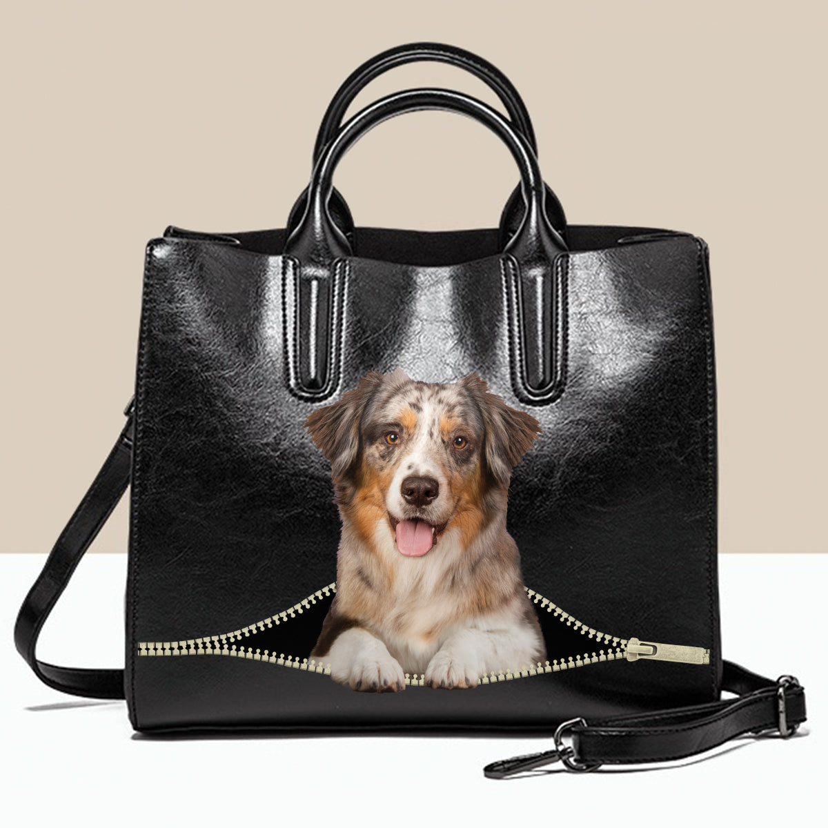 Australian Shepherd Luxushandtasche V3