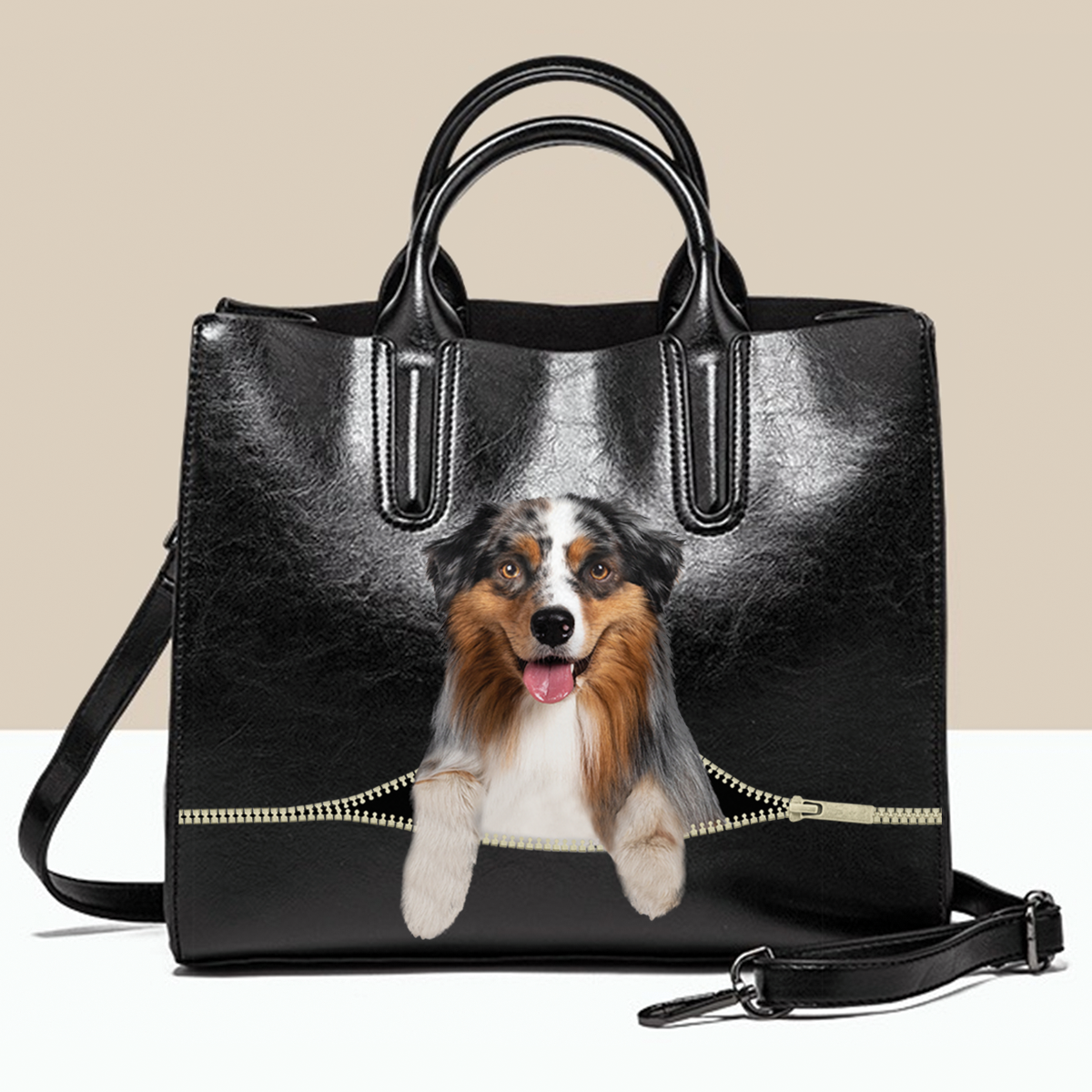 Australian Shepherd Luxury Handbag V4