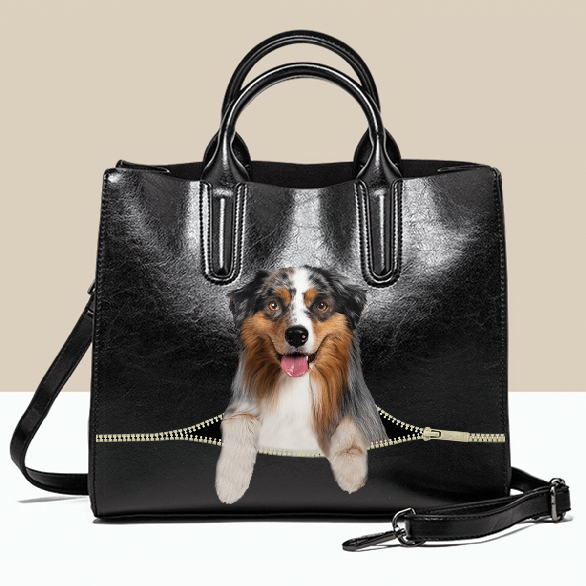 Australian Shepherd Luxushandtasche V4