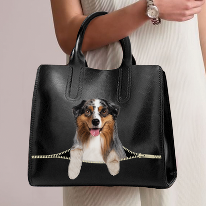 Australian Shepherd Luxushandtasche V4