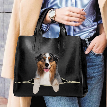 Australian Shepherd Luxushandtasche V4