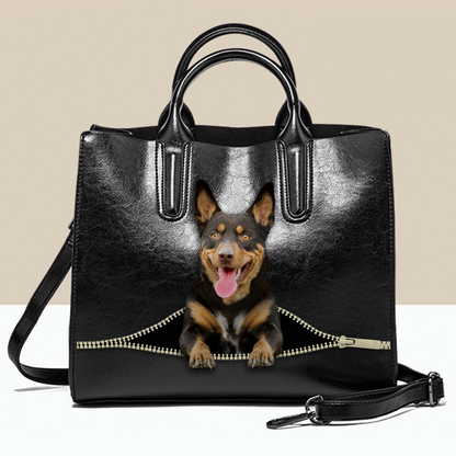 Australian Kelpie Luxury Handbag V1
