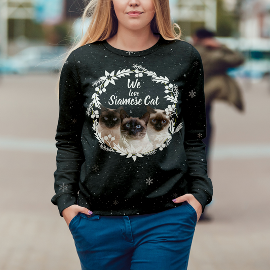 Fall-Winter Siamese Cat Sweatshirt V1
