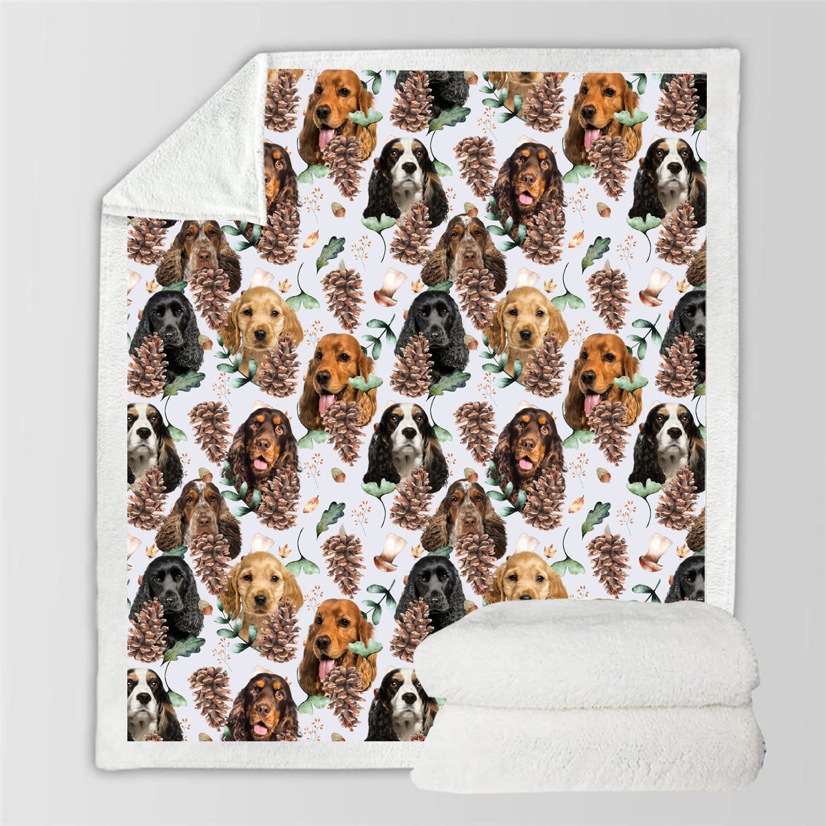 Fall-Winter - English Cocker Spaniel Blanket V1