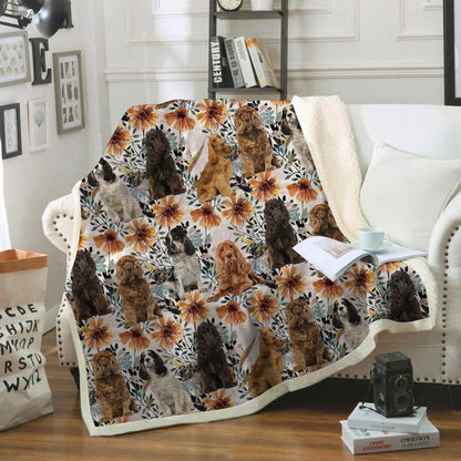 Fall-Winter - English Cocker Spaniel Blanket V2