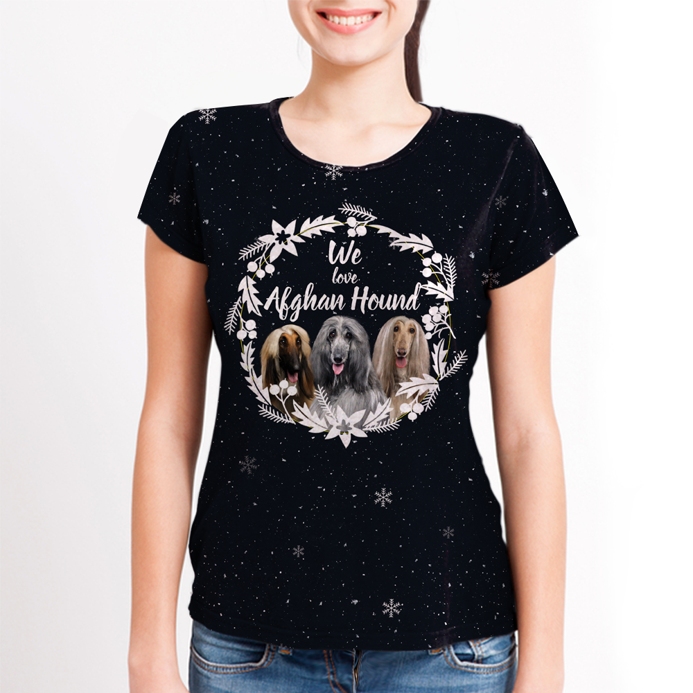 Fall-Winter Afghan Hound T-shirt V1