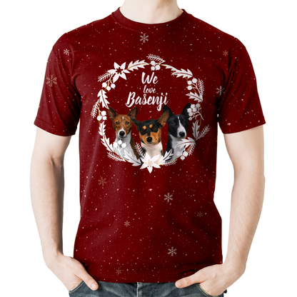 Herbst-Winter-Basenji-T-Shirt V1