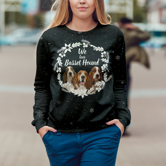 Herbst-Winter Basset Hound Sweatshirt V1