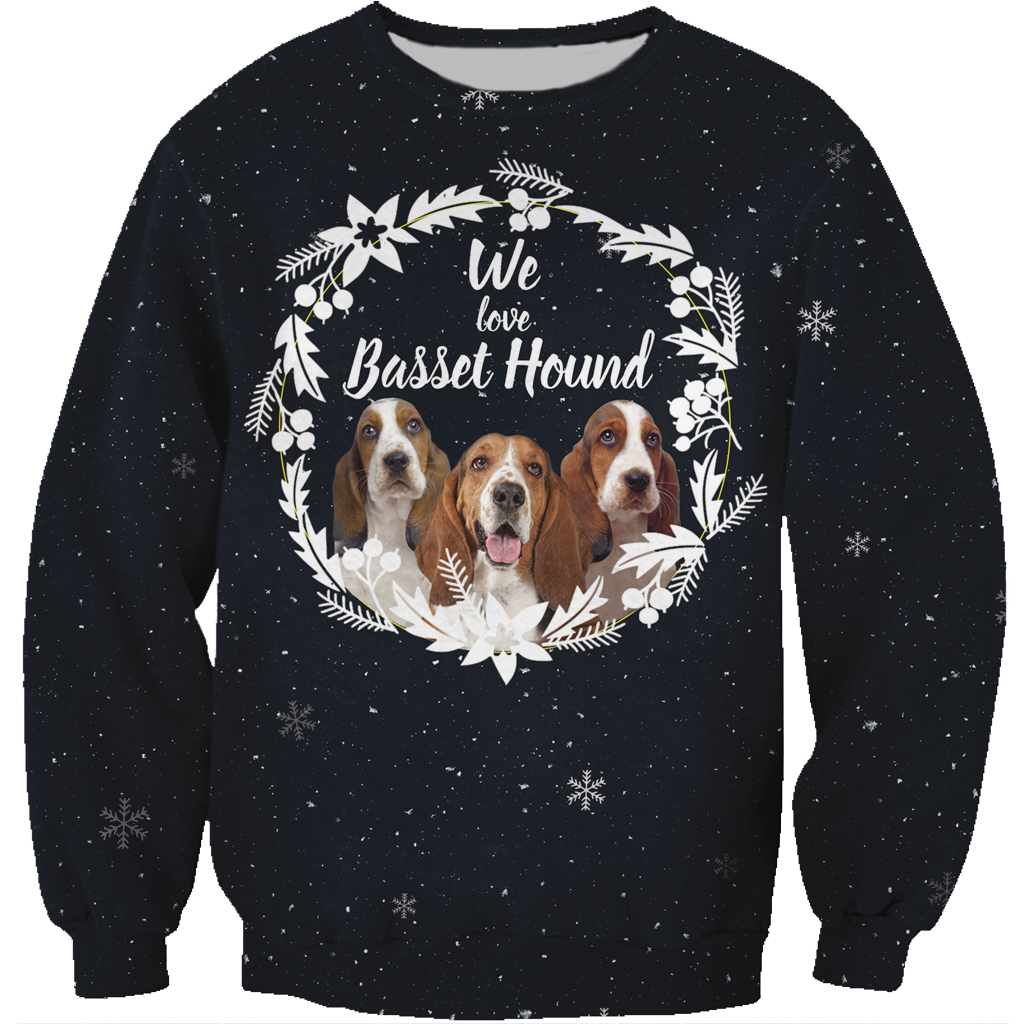 Fall-Winter Basset Hound Sweatshirt V1