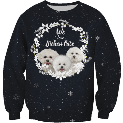 Fall-Winter Bichon Frise Sweatshirt V1