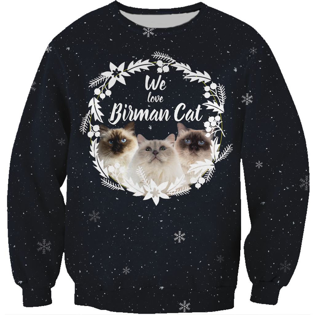 Fall-Winter Birman Cat Sweatshirt V1