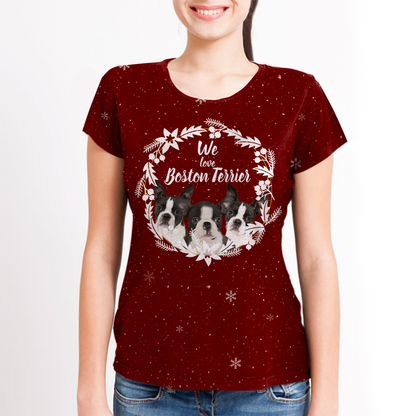 Fall-Winter Boston Terrier T-shirt V1