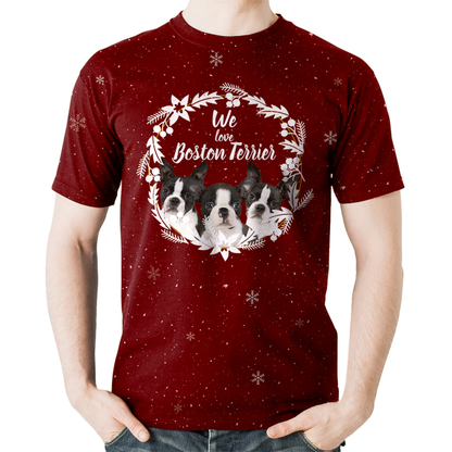 Fall-Winter Boston Terrier T-shirt V1
