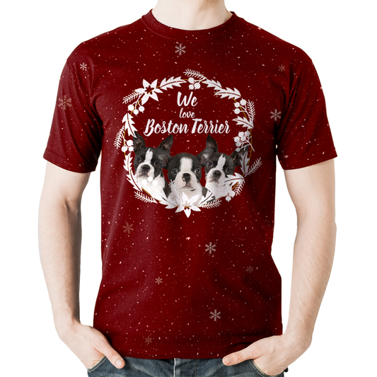 Fall-Winter Boston Terrier T-shirt V1