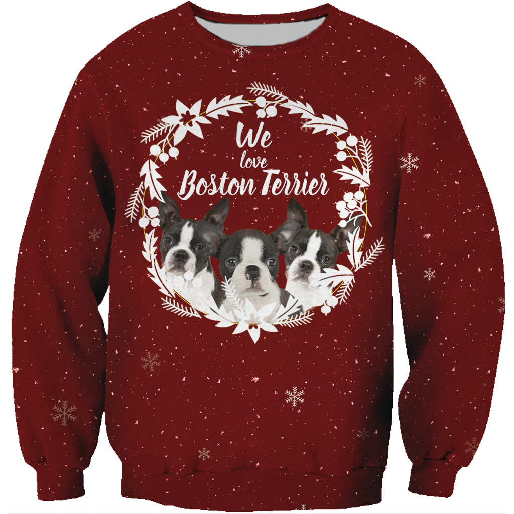 Herbst-Winter Boston Terrier Sweatshirt V1