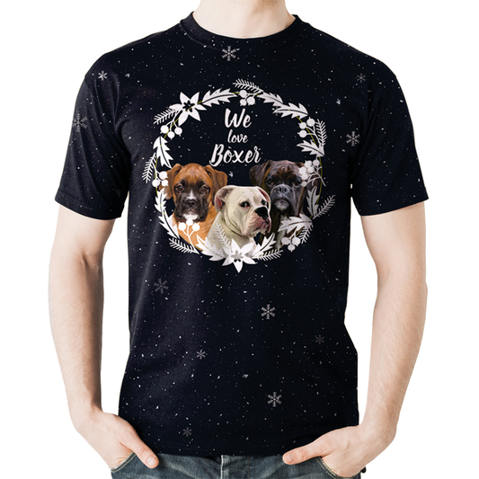 Fall-Winter Boxer Dog T-shirt V1