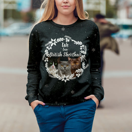 Fall-Winter British Shorthair Cat Sweatshirt V1