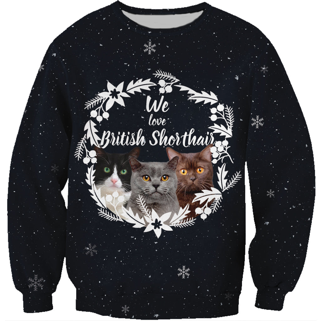 Fall-Winter British Shorthair Cat Sweatshirt V1