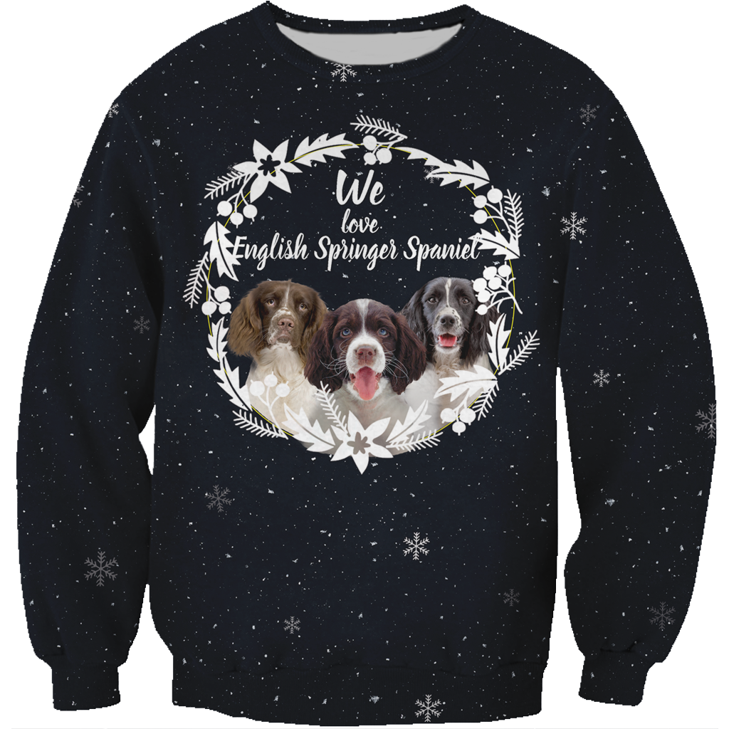 Sweat Automne-Hiver English Springer Spaniel V1