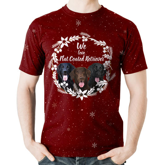 Fall-Winter Flat Coated Retriever T-shirt V1