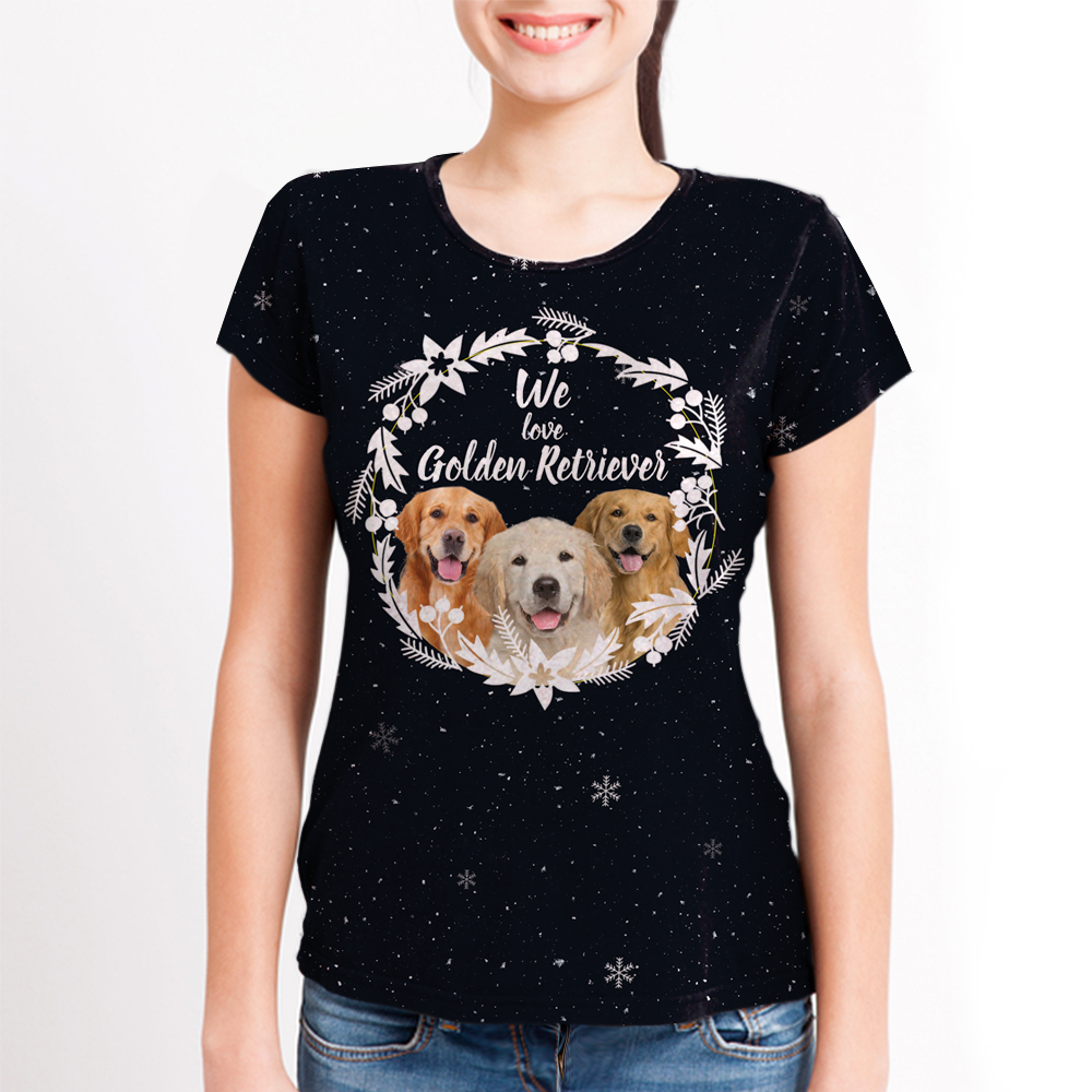 Fall-Winter Golden Retriever T-shirt V1